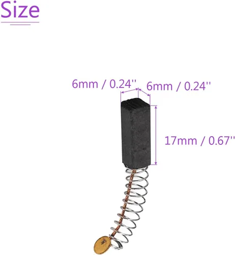 Miniatura 4 de DMiotech Paquete de 4 cepillos de carbono de 0.669 in x 0.236 in x 0.236 in para motor eléctrico