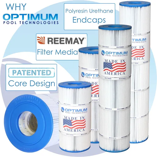 Miniatura 4 de Optimum Pool Technologies® Filtro de piscina 4PK compatible con cartuchos SwimClear® C4025, C4030 CX870XRE/Super Star-Clear® C4000 CX880XRE, Unicel