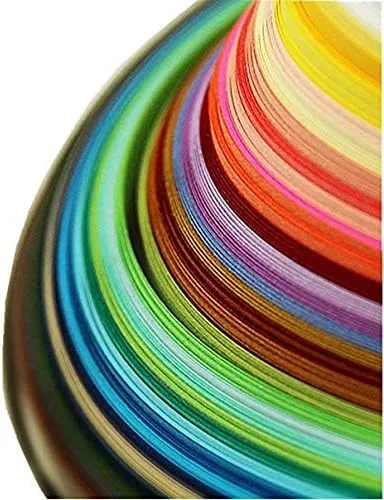 Juego de 1040 tiras de papel para plumas, 26 colores (3/5/7/0.394 in x 14.961 in, paquete de 4 juegos)