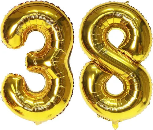 Miniatura 21 de Globos digitales dorados de 40 pulgadas, con número 10, globos de helio para decoraciones de fiesta de cumpleaños y suministros para decoración