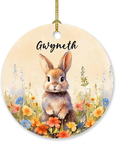 Miniatura 13 de Adorno de elefante de Navidad 2025, lindo adorno de elefante personalizado para árbol de Navidad, adornos de elefantes florales para bebés, regalos
