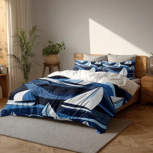 Miniatura 14 de Batmerry Compass Rose Twin Size 3 Pieces Bedding Duvet Cover Sets, Soft Fluffy Floral Themed Design 100% Cotton Printed Duvet Cover for All Season