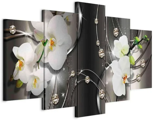 Miniatura 47 de Lienzo decorativo con impresión artística de diseño de orquídea de Artgeist Orquídea #01