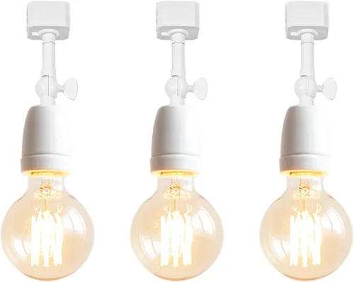 Miniatura 29 de Paquete de 1 unidad de diseño retro E26/E27 con base de título ajustable, ángulo de título rotado, sistema H, mini iluminación de cabeza de pista