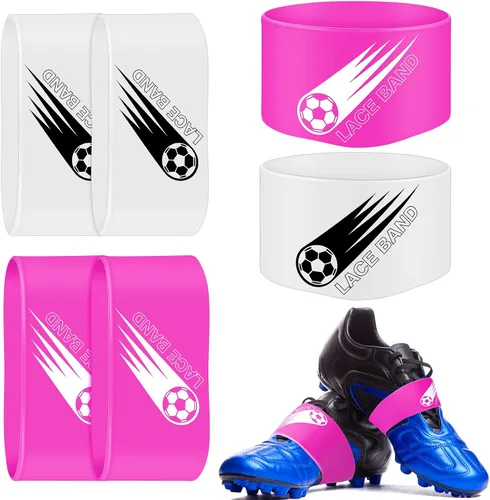 Miniatura 22 de Patelai 4 piezas de cubierta de cordón para tacos de fútbol, banda de zapato de fútbol, cubierta de zapato de fútbol, bandas de taco de fútbol