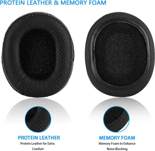 Miniatura 3 de Almohadillas de repuesto para Audio-Technica ATH M50X M40X M30X M20X Auriculares profesionales para monitor de estudio con cuero proteico