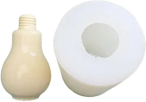 Molde de silicona en forma de bulbo para hacer velas, jabón, yeso, escritorio, ornamento, pasteles, fondant, velas de chocolate, moldes de silicona