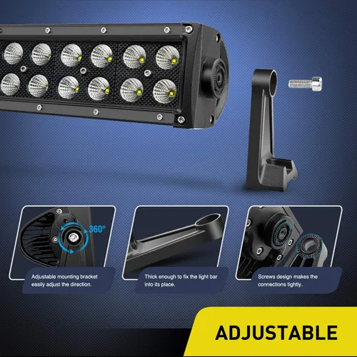 Miniatura 4 de Nilight Barra de luz LED de 22 pulgadas, 120 W, combo de luces de conducción de 12 V, interruptor basculante de 5 pines, kit de arnés de cableado