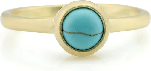 Miniatura 3 de Turquoise Bezel Ring - 14k Gold - Elegant December Birthstone Bridal Ring - Simple Stackable Design