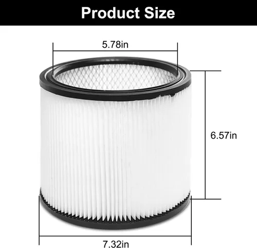 Miniatura 7 de Filtro de repuesto para aspiradora Shop Vac 90304 90350 90333 903-04-00 9030400 de 5 galones y filtro grande para húmedo y seco