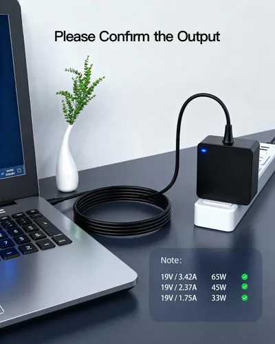 Miniatura 6 de Nicpower Cargador apto para Asus Vivobook, Zenbook y más laptop, con indicador de carga, enchufe plegable (resistente a los arañazos), cable