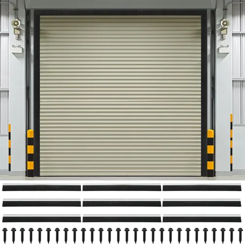 Miniatura 11 de DoubleFill Kit de sello de cepillo para puerta de garaje de 8 x 8 pies, sello de puerta enrollable de 2 pulgadas con riel de aluminio, cepillo