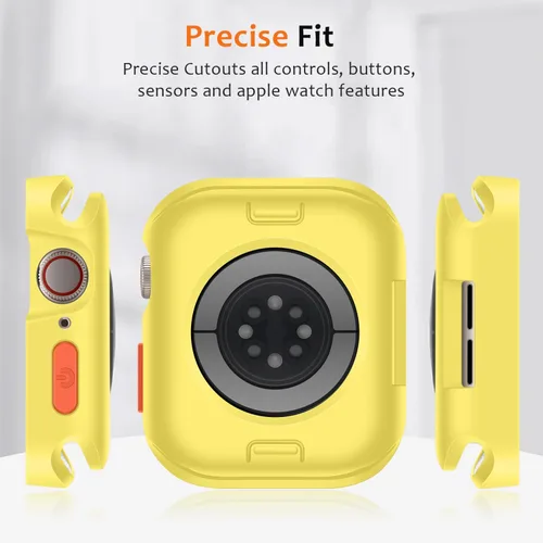 Miniatura 6 de Carcasa resistente compatible con Apple Watch Case de 1.77 pulgadas y 1.73 pulgadas, Series 9/8/7/6/5/4/SE3/2/1, funda protectora de poliuretano