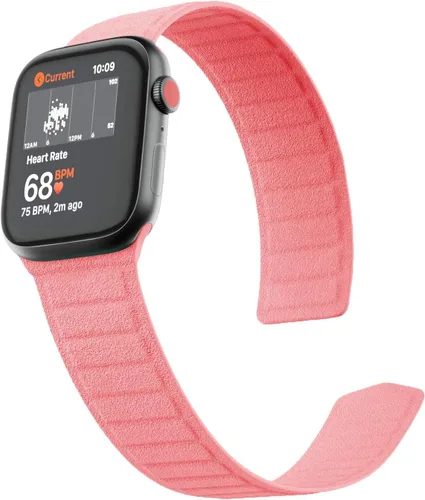 LKEITY Correas magnéticas de cuero para Apple Watch Band 1.929 in 1.811 in 1.772 in 1.732 in 1.654 in 1.614 in 1.575 in, correa de cuero con imán