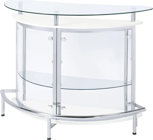 Miniatura 5 de Mueble para bar con frontal de acrílico, Metal, Blanco