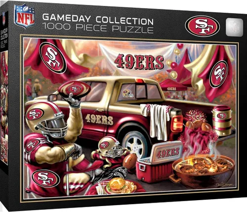 MasterPieces - Rompecabezas de 1000 piezas, NFL San Francisco 49ers, divertido para adultos y familia, acabado antirreflejo, 19.25 x 26.75 pulgadas