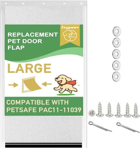 Miniatura 16 de Solapas grandes de repuesto para puerta con soporte de metal, tornillos y arandelas de acero inoxidable 304, compatibles con PetSafe Freedom