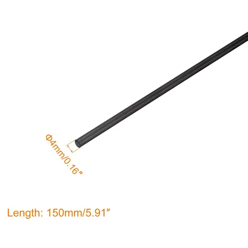 Miniatura 2 de MECCANIXITY Varilla de fibra de carbono, 0.157 in x 5.906 in para RC Plane DIY Herramienta Tubo de ala Quadcopter Brazo, Paquete de 6