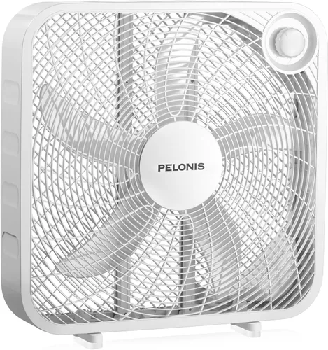 Miniatura 10 de PELONIS Ventilador de caja de 20 pulgadas – 3 velocidades, ventiladores de ventana, para piso o mesa, 25 pies/s, 2025 mejorado, lanzamiento de aire