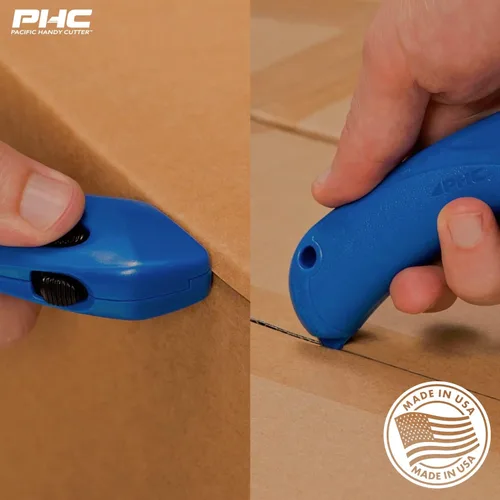 Miniatura 5 de Pacific Handy Cutter RSC-432 Cortador de seguridad para restaurante con campana de seguridad de bloqueo automático, desechable, seguro