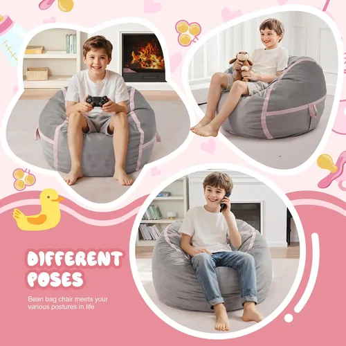 Miniatura 6 de HABUTWAY Puf gigante de 2 pies para adultos, con relleno de espuma viscoelástica, puf grande con funda de terciopelo holandés extraíble para sala