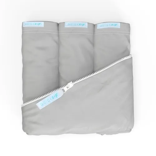 Miniatura 16 de Conjunto de sábanas para cuna de QuickZip, Gris (Gray Dot)