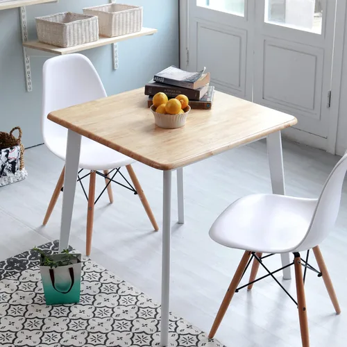 Miniatura 11 de Livinia Canberra 47.2" Mesa de comedor rectangular de madera/Mesa de cocina de roble malayo moderno de mediados de siglo (roble natural) Solo mesa