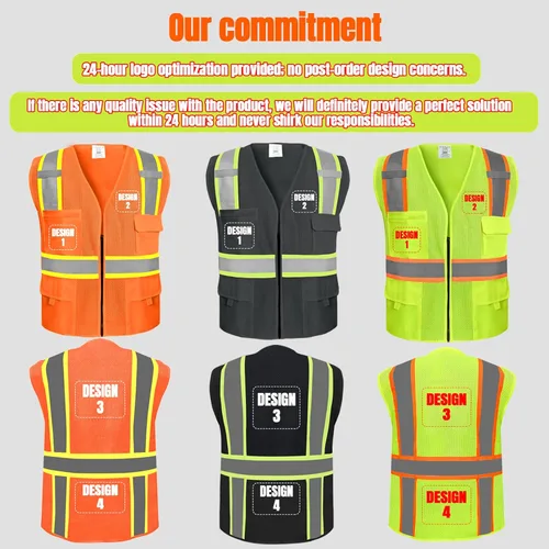 Miniatura 7 de Chalecos de seguridad con logotipo personalizado (S, M, L, XL, 2XL, 3XL, 4XL) Chalecos de seguridad reflectantes de alta visibilidad Clase 2