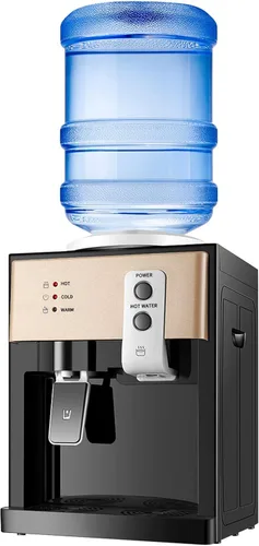 Miniatura 9 de Top Loading Dispensador de enfriador de agua, dispensador de agua para botella de 5 galones, 3 ajustes de temperatura, dispensador de enfriador