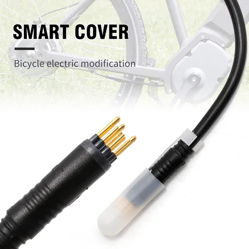 Miniatura 5 de Conector de cable Ebike 9 Pin 23.6 in Cable de motor macho Adaptador de motor eléctrico de bicicleta con sensor Hall Piezas de conversión Ebike