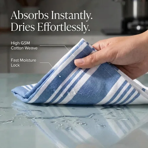 Miniatura 2 de Urban Villa Toallas de cocina 100% algodón para cocina (juego de 6) paños de cocina de 20 x 30 pulgadas, altamente absorbentes, juego de ropa