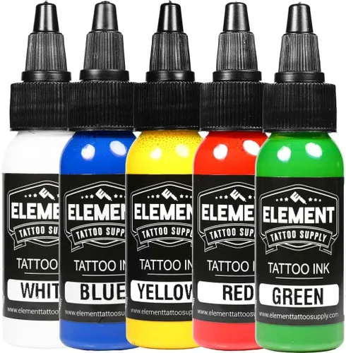 Miniatura 20 de Element Tattoo Supply - Tinta de tatuaje negra prémium - Tinta de tatuaje profesional y suministros para contorno, sombreado y mezcla - Tinta