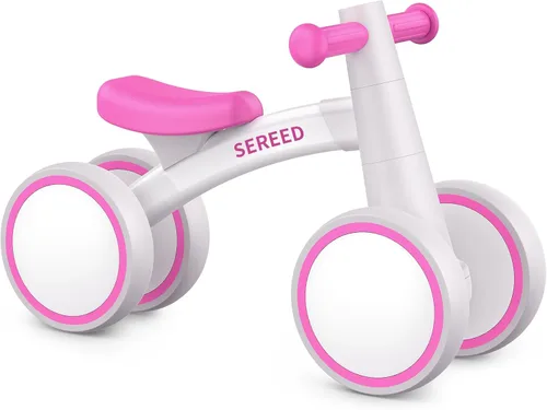 Miniatura 15 de SEREED - Bicicleta de equilibrio para bebés de 1 año, niños y niñas de 12 a 24 meses, primera bicicleta para niños de 4 ruedas, regalos de primer
