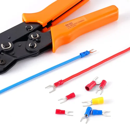 Miniatura 3 de 300 conectores eléctricos, conectores eléctricos de cable de alambre aislado, anillo de horquilla, desconexión rápida, terminales de crimpado