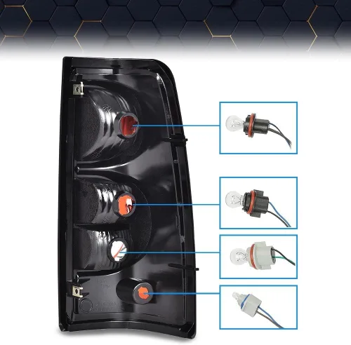 Miniatura 8 de PIT66 Luces traseras compatibles con Chevy Silverado 1500 2500 3500 2003 2004 2005 2006, conjunto de lámpara de luz trasera LED izquierda y derecha