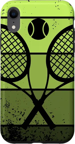 Miniatura 24 de Raqueta de jugador de tenis para iPhone 13 con cancha de pelota de tenis Vintage Retro Case