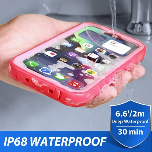 Miniatura 4 de SPORTLINK Funda impermeable para iPhone XR, protector de pantalla integrado a prueba de golpes, resistente al polvo, protección militar, resistente