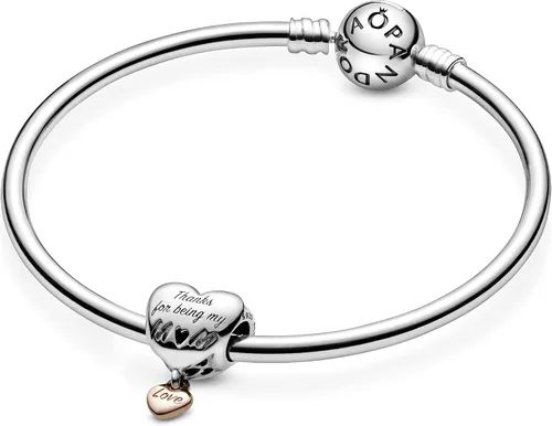 Miniatura 5 de PANDORA Jewelry Love You Mom - Dije de corazón para mujer, collar o pulsera para mujer, regalo para mamá, plata de ley y chapado en oro rosa de 14