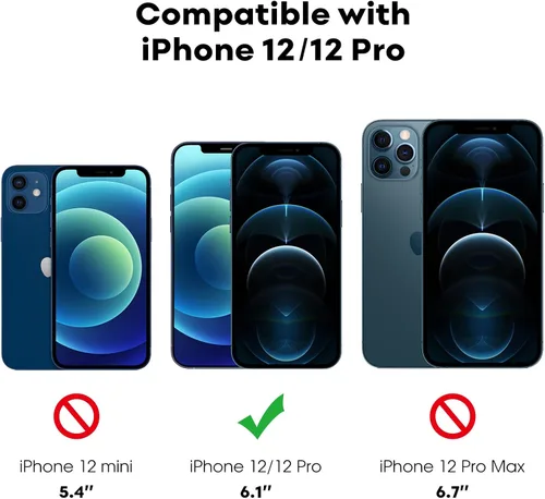 Miniatura 3 de JETech Protector de pantalla de cobertura completa para iPhone 12/12 Pro de 6.1 pulgadas, película de vidrio templado con herramienta de fácil