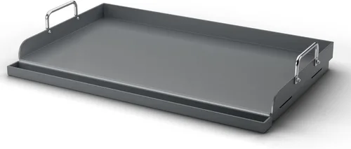 Miniatura 8 de Hisencn 7421 Sistema de Parrilla Gourmet BBQ Plancha para parrilla Weber de carbón de 22 1/2 pulgadas, sartén de plancha de hierro fundido de 12