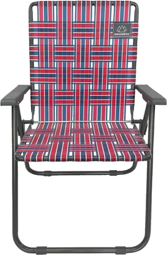 Miniatura 6 de MOUNTAIN SUMMIT GEAR Caddis Sports - Silla de camping retro, ligera, plegable, marco de acero duradero, capacidad de 300 libras, rayas vintage