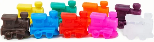 Miniatura 7 de Yinlo Juego de dominó de tren mexicano con efecto de sonido, juego de dominó para viajes, 91 azulejos dobles de 12 colores juego de viaje con caja