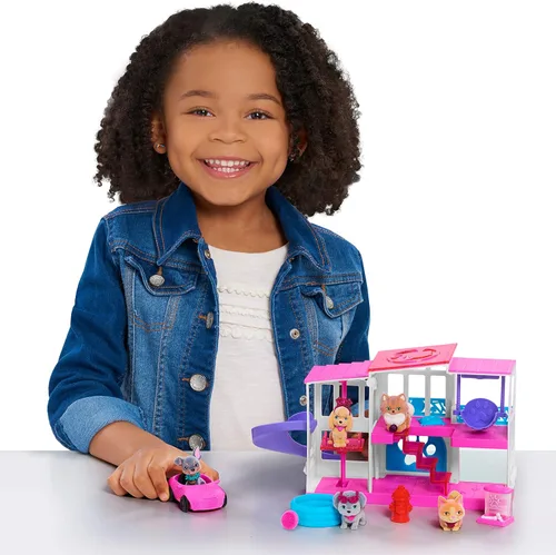 Miniatura 2 de Barbie Pet Dreamhouse juego de 2 caras, 10 piezas, incluye mascotas y accesorios, juguetes para niños de 3 años en adelante de Just Play