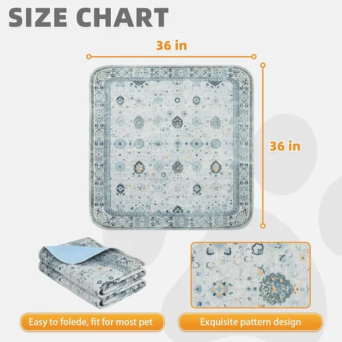 Miniatura 6 de KOOLTAIL Almohadillas lavables para orina de perros, paquete de 2 almohadillas de entrenamiento súper absorbentes reutilizables impermeables