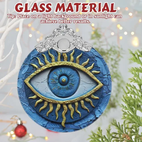 Miniatura 3 de Decoración navideña de vitrales de 3 pulgadas, adornos de Navidad, recuerdo de reliquia, intercambio de regalos, idea de regalo, regalo de bola