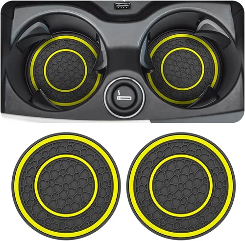Miniatura 20 de Osilly Paquete de 2 posavasos de automóvil para portavasos de automóvil de 2.75 pulgadas, antideslizantes, antipolvo, universales, impermeables