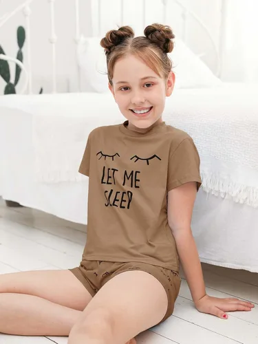 Miniatura 2 de Kingdenergy Conjunto de 2 piezas de camiseta y pantalón corto para niñas