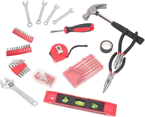 Miniatura 6 de Ochine Juego de herramientas de mano de 136 piezas, kit de herramientas manuales para el hogar con caja de herramientas de plástico, estuche