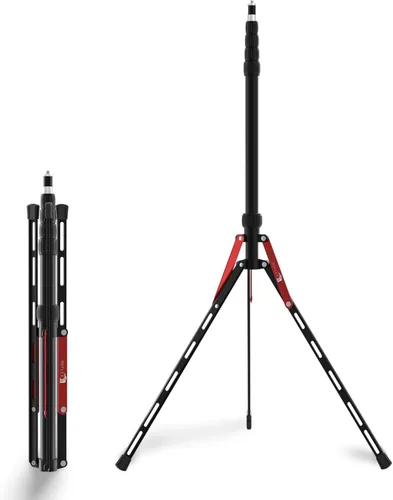 REFLEX CAMERA Soporte de luz de viaje de aluminio de 7 pies 3 a 88 pulgadas, ligero, compacto y portátil con tornillo de 3/8 de pulgada y 1/4