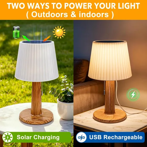 Miniatura 9 de Beautyard Solar Table Lamps Outdoor Indoor - Shower Lamps Waterproof Mothers Gifts 3 Lighting Modes, 4000mAh Eye-Caring LED Cordless Solar Lamp with